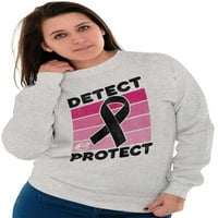 Detect Protection Rak dojke Ovješteno Žene Crewneck dukserice Brisco Brends S