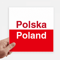 Poljska Nacionalna zastava Država Engleski naljepnica Oznake Zidne slike Laptop naljepnica Samoljepljenje