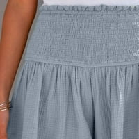 Aaiymet Trke za žene za žene Žene Bermuda kratke hlače Elastične struke Štetne vuke za noge sa džepovima