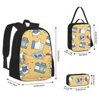 Školski ruksak za dječake za djevojke tinejdžeri, kolekcija socijalne komunikacije Povratak na školsku