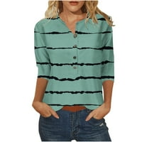 Olinnn ženski ljetni poslovi svestrani vintage T-majice Comfy Slim Fit Casual Flowy bluza Dressy Moda