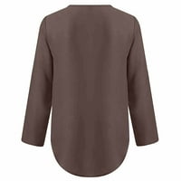 Ženske šifonske košulje Plus veličina kratkih rukava Seksi kratkih teenih tunika Labavi patentni zatvarač