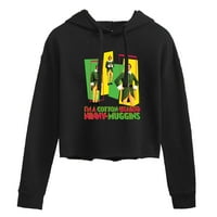 - Pamuk glave nindny muggins - Juniors obrezani pulover Hoodie