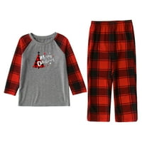 Roditeljska dječja odjeća za božićnu djecu tiskane bluze + hlače Xmas Porodica podudaranje pidžama