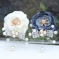 Sarkoyar Wedding Wedding Cvijeće Elegant Fau Pearl Rhinestone Dizajn nikad ne bit bio ili izblijedio