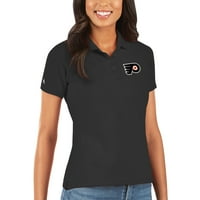 Ženska antigua crna Philadelphia Flyers Legacy Pique Polo