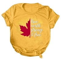 Uskršnje košulje za žene Flowy Labave košulje Brzo sušenje Grafički tee Comfy bluza Yellow XX-L