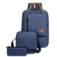 SDJMA backpack set za laptop, školska torba s fakultetom za knjige sa križnim kesama i vrećicama olovke,
