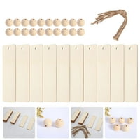 Rosarivae set drvenih praznih klauderske perle konoplje konopske konopce DIY Bookmark