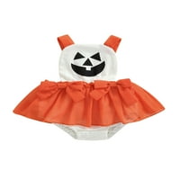 Novorođene dječje djevojke Halloween outfits bundeve Smile Tenk TOP ROMPER TUTU DRESS DRESS KUĆE KUĆE