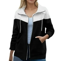 Ženska jakna Zip up casual modne dukseve i dukseve tinejdžerke djevojke dugih rukava zimski jakni kaput