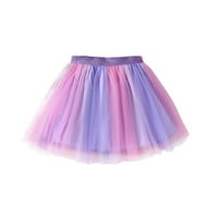 Rovga casual haljine za djevojke Little ljubičaste gradijentne printere natečene princeze suknje povremene