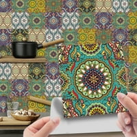 Naljepnice naljepnice naljepnica zidna pločica naljepnica cvjetni mozaički ulje Otklopci DIY MURAL Retro