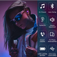 Urban Street Buds Plus True Bluetooth bežične uši za Blu Life One Mini s aktivnim ozvučenjem buke Purple