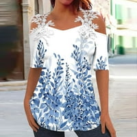Gacuw Hladni ramena za žene Dressy Bluzes Majice s kratkim rukavima The Regularne fit pulover TEES T-majice