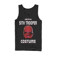 Muški zvjezdani ratovi: uspon Skywalker Halloween Sith Trooper Cistem TOP CRNI GLAVNI