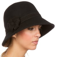 Sakkas Molly Vintage stil vune klohe šešir - crna - jedna veličina