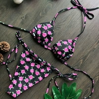 Zrbywb Ženski kupaći kostimi Bikini odijelo Žene Čvrsti čipka Bikini set Push up kupaći kupaći kostimi