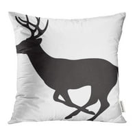 Bijeli rep jelena crna silueta glava za rezanje rezanja sjenila za životinjsku jastuk jastuk na poklopcu