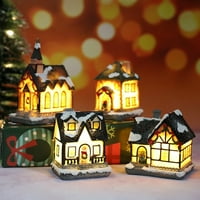 Svjetlina LED svjetlo Up mali seoski kućni scenski ukras za božićni ukras