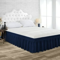 Omotajte oko kreveta suknja mornar plava puna XL veličina krojana pad, mekani dvostruki čestirani premium