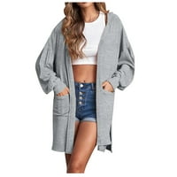 Jesenske jakne za žene Trendy Plus veličine obložene vrhove majice Ležerne prilike na otvorenom sa kapuljačom