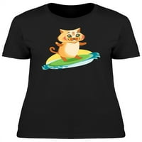 Slatka mainovu majicu za surfanje crtanim majicama -Mage by Shutterstock, ženska srednja sredstva