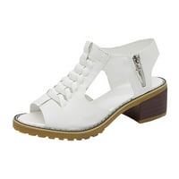 GUZOM WINOM Ljetne sandale Clearence Casual Open Toe Wedge Sandale Classic Vintage Roman Cipele - bijela