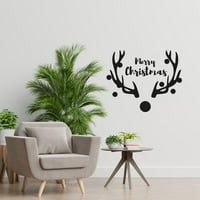 Sretan Božić Rudolph Deer Božićni citat za odmor Sretan Božić Santa Claus Citati vinil Dizajn zidne