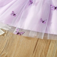Thaisu Toddler Baby Girls Tulle A-line haljina bez rukava pluta leptir Tutu princess party haljina