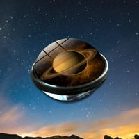 Sawvnm Great Poklon Universe Galaxy Devet planeta Dvostrana staklena kuglica V-EM Privjesak ogrlica