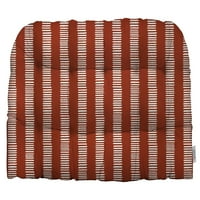 Dekor unutarnji jednootski pojedinačni tufted Wicker Loveseat jastuk, Standardno, Dash Farrow crvena
