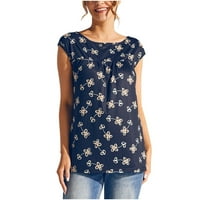 Daisy Print Camisole Crewneck majice bez rukava Žene Polka Dots Torbe Glamorozne majice Esencijalni