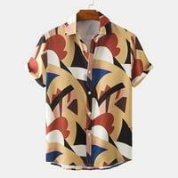 Qucoqpe muns havajska majica Ljetne tropske košulje s kratkim rukavima dolje Aloha Hawaiian Polo majice bluza