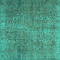 Ahgly Company Zatvoreni kvadrat Perzijski tirkizni plavi tradicionalni prostirci, 4 'kvadrat