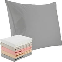 Supesty Sivi jastučni koferi kraljica - pamučni jastuk navlake sa zatvaračem za kovertu - korištene