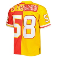 Muški Mitchell & Ness Derrick Thomas Crveni zlatni Kansas poglavar grada Split Legacy replica dres