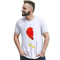 U parovima vole tiskanu majicu Valentines Dan nove par Love Key Lock Ispisani labavi pulover majica