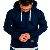 Voguele Men Hoodies kengur džepni pulover dugim rukavima dukserica Jesen Jumper Slobodno vrijeme s kapuljačom,