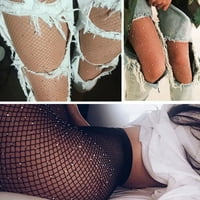 Yoone Sexy Pantyhose sa rhinestones tanki akrilni fiber seksi reza