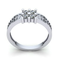Prirodno 0,15CTW okrugli rez dijamantski muški klasični angažman prsten od punog 18k ruža, bijelo ili žuto zlato F VS1