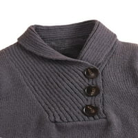 Ležerni obični ovratnik puloveri dugih rukava tamno sivi dečaci džemperi