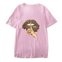 Majica Dyfzdhu za žene modni casual vrhovi Ljetna zabavna tiskana majica s kratkim rukavima