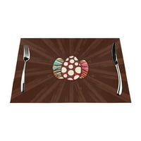 Placemat otporan na toplinu otporan na toplinu, 70% PVC 30% poliester, Star Explosion Kuhinjski stol,