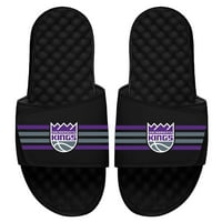 Mladi Olide Black Sacramento Kings Stripes klizne sandale