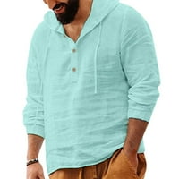 Muške majice vrhovi casual kapuljača s kapuljačom pune boje dugih rukava bluza majice majice