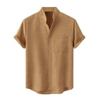 Amtdh Muška uredna baza klirence kratkih rukava kratki rukav, casual modna bluza Vintage moda ljetna