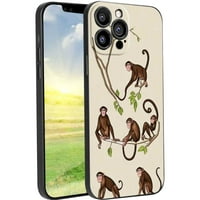 Kompatibilan sa iPhone Pro MA telefonom, futrola za životinje-majmun muškarci, fleksibilni silikonski