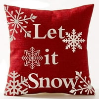 Sretne snježne pahulje sretne zime neka snijeg pamuk posteljina baca jastuk jastučni jastuk pokrovite kućni ukrasni trg