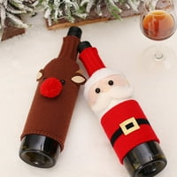 Božićno vino poklon za poklopac ukras za bocu santa santa večera za večera xmas tablica